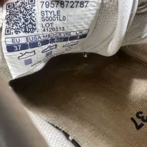 Superga Women's Platform Sneaker White Canvas Low Top Lace Up Shoes Size 6.5 - Picture 8 of 8